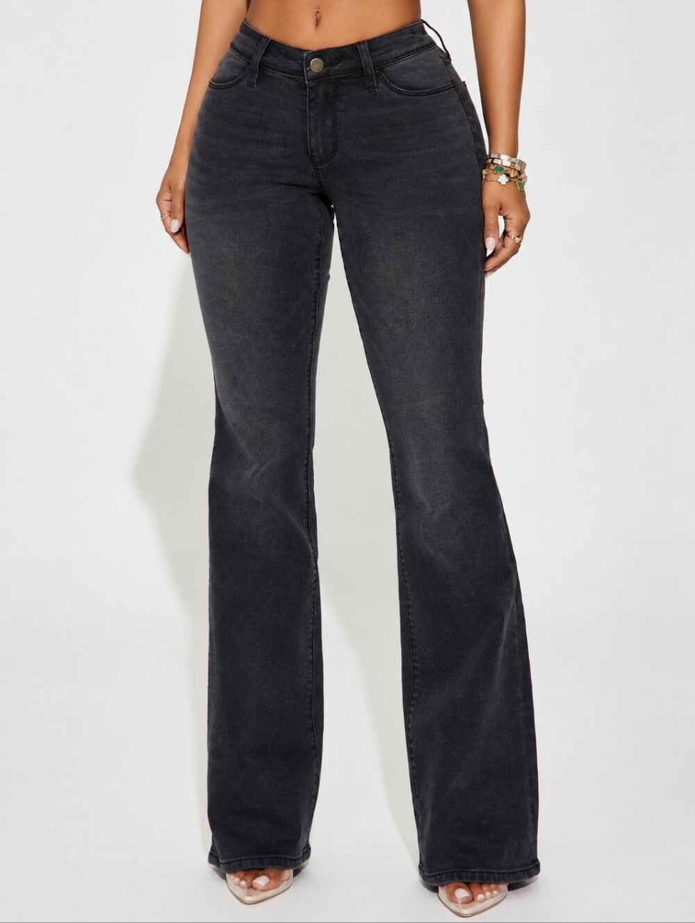 Fashion Nova Black Bootcut Flare Jeans Size 13